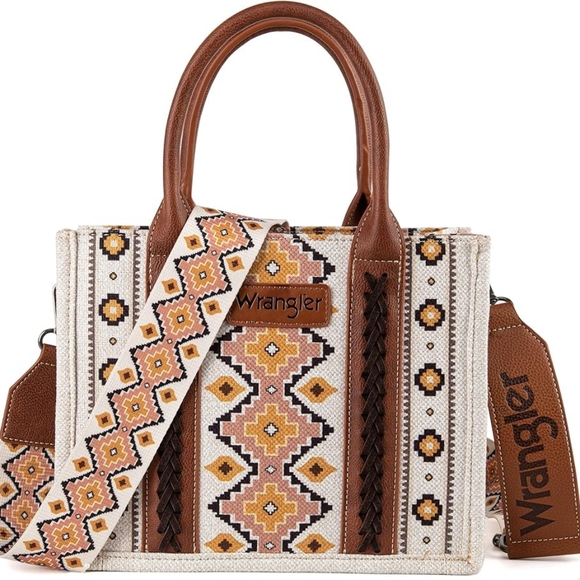 Wrangler Tote Bag for Women Western Shoulder Purses Boho Aztec Design - Picture 3 of 6